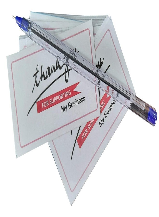 إمبرينت بطاقات عمل مطبوعة عليها عبارة "شكراً لدعمكم لي"، عبوة من 200 بطاقة، حجم صغير (2 × 3 بوصة تقريباً). - Image 3